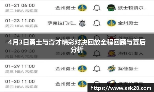 4月3日勇士与奇才精彩对决回放全程回顾与赛后分析
